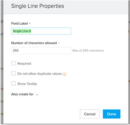 zoho crm tooltips
