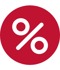 red percent icon