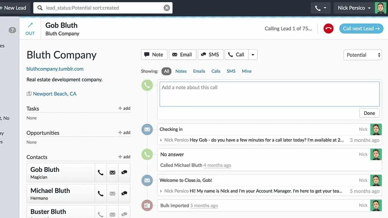 zoho crm vs close.io