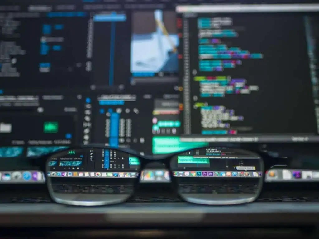 computer and glasse
