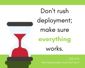 CRM Testing pre-deployment